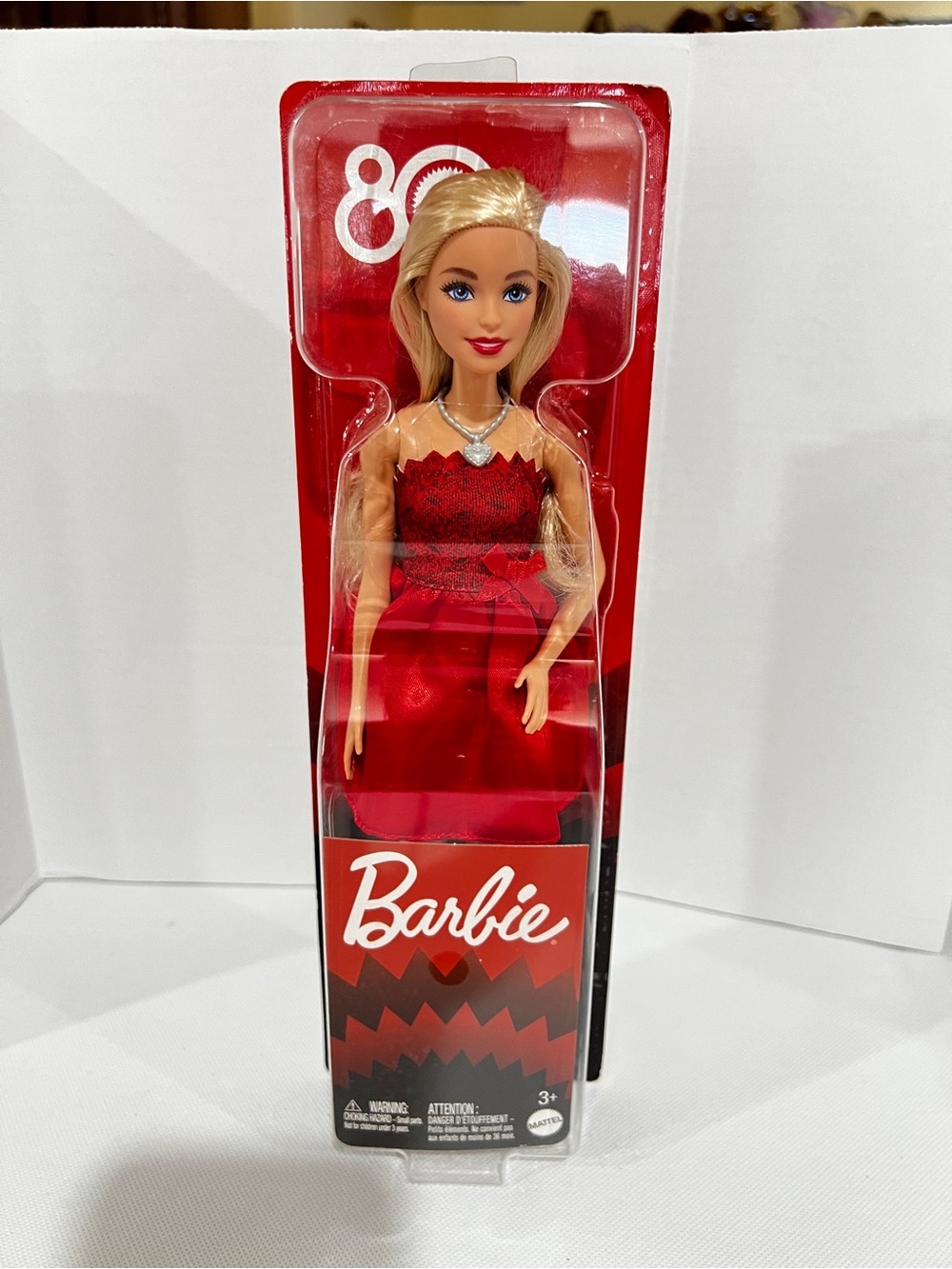 Barbie 80th Anniversary Ruby Red Doll Mattel Collectable Toy 3+ years 12"